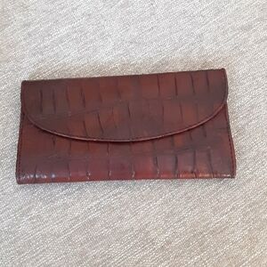 Brown Crocodile Embossed Wallet